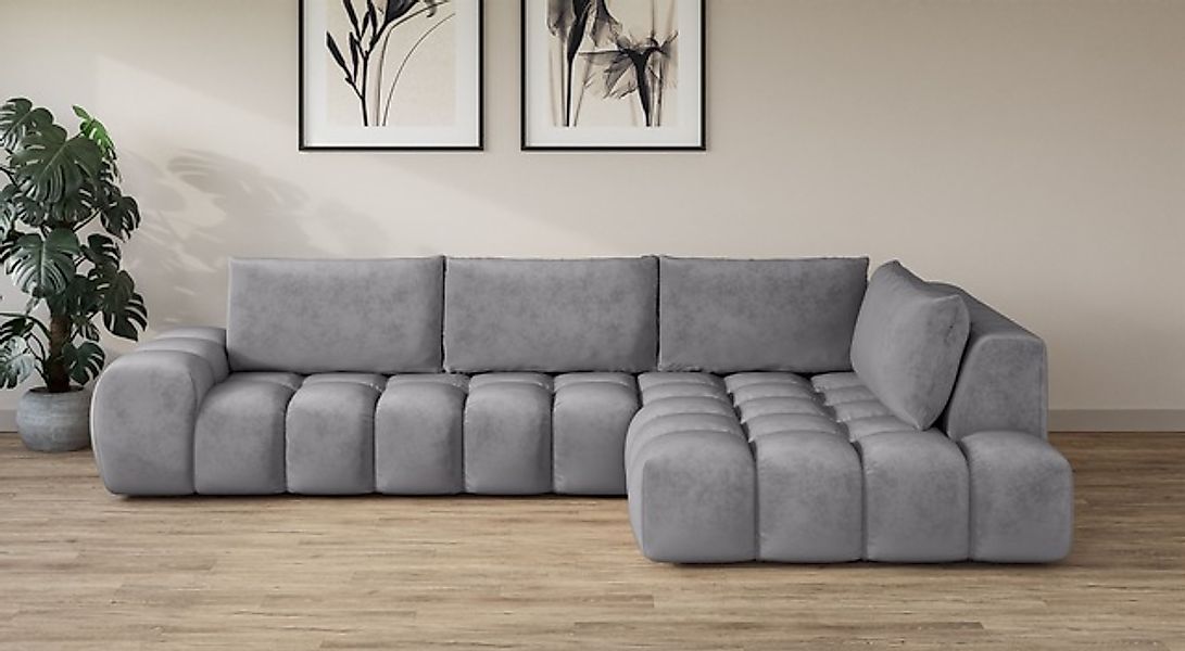 OTTO home Ecksofa »AZITA L-Form, XXL 352 cm Designsofa in Bubble-Opitk« los günstig online kaufen