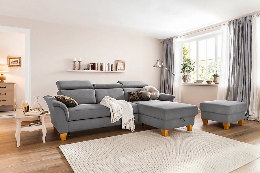 Home affaire Ecksofa »Conville L-Form« Federkern, wahlweise mit Bettfunktio günstig online kaufen