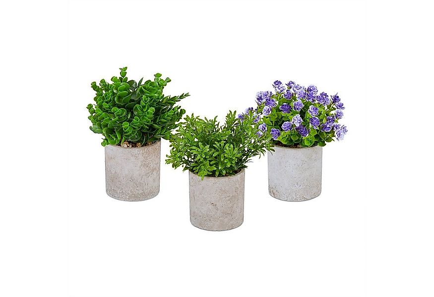 Kunstpflanze 3er Set, relaxdays, Höhe 23 cm günstig online kaufen