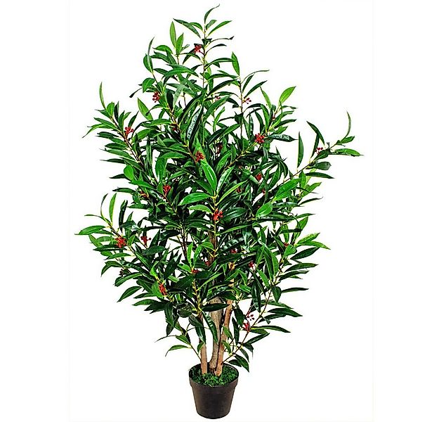 Kunstbaum Kirschlorbeer Kunstpflanze Kunstbaum Künstliche Pflanze Echtholz günstig online kaufen