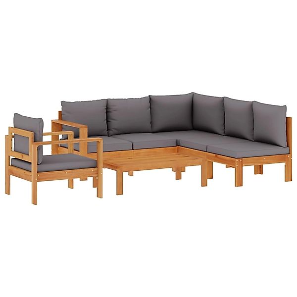 vidaXL 5-Tlg Garten-Sofagarnitur mit Kissen Massivholz Akazie 3214871 günstig online kaufen