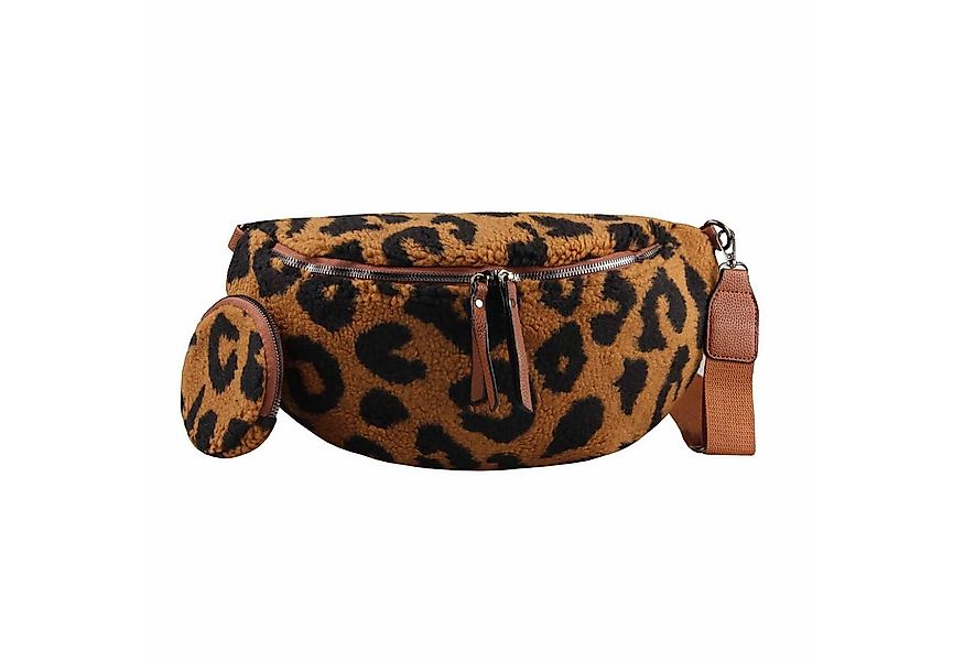 ITALYSHOP24 Bauchtasche Damen LEOPARDEN-PRINT Tasche Teddyfell Plüsch Hüftt günstig online kaufen