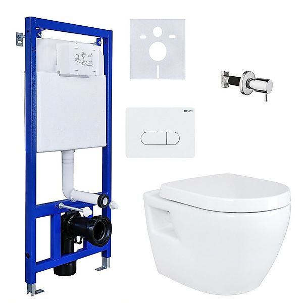 Aloni Tiefspül-WC B-AL5508Komplett, Hygienedusche/Taharet günstig online kaufen