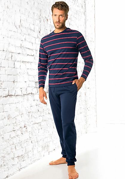 H.I.S Pyjama 1 Stück, 2 tlg. Schlafanzug mit garngefärbten Streifen günstig online kaufen