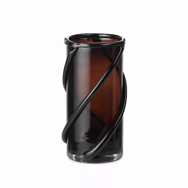 Vase Entwine Small glas braun / Mundgeblasenes Glas - H 21 cm - Ferm Living günstig online kaufen