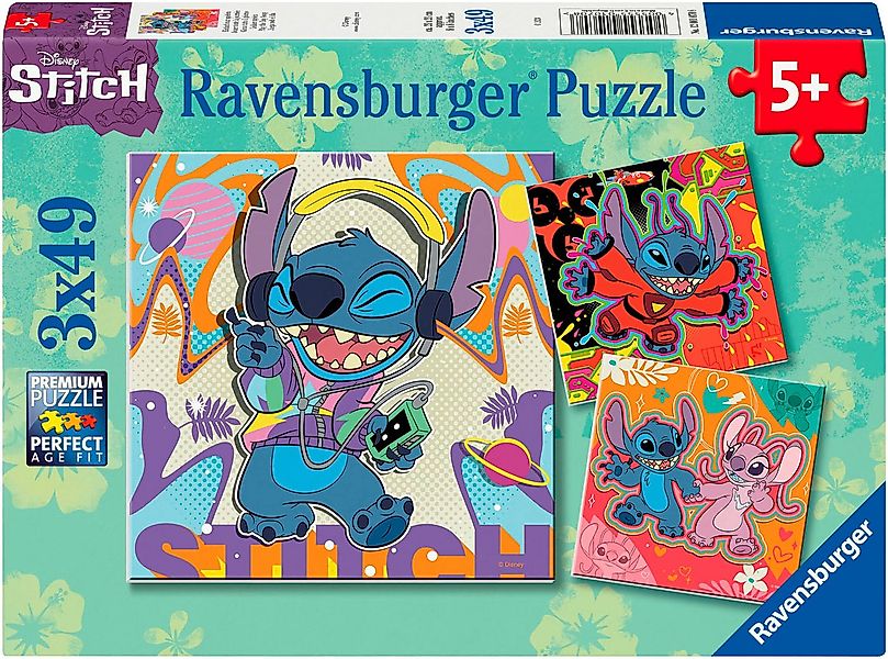 Ravensburger Puzzle Einfach nur spielen, 147 Puzzleteile, 3 x 49 Teile, Mad günstig online kaufen