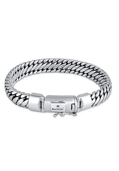 Kuzzoi Silberarmband Herrenschmuck Panzerarmband Rund Basic 925 Silber, Twi günstig online kaufen