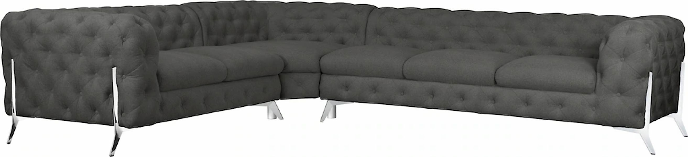 Home affaire Chesterfield-Sofa "Amaury L-Form" großes Ecksofa, Chesterfield günstig online kaufen