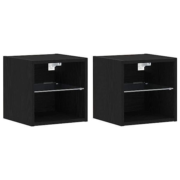 vidaXL TV-Schrank 2 Stk Schwarz 30 x 28,5 x 30 cm Holzwerkstoff 863086 günstig online kaufen
