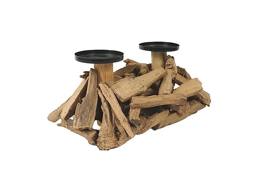 HTI-Living Kerzenständer Kerzenhalter aus Treibholz für 2 Kerzen (Stück, 1 günstig online kaufen