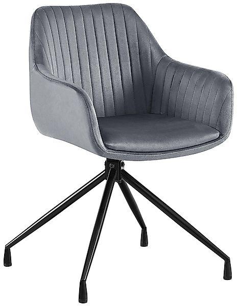 CLP Esszimmerstuhl Welby, Drehbar, Samtbezug, Gepoltert, günstig online kaufen