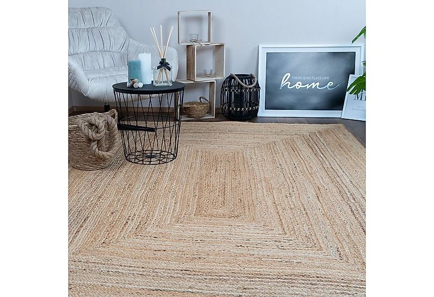 Consilio Concept Teppich JUTOS Wohnzimmer Teppich Natur Beige Jute Boho Lan günstig online kaufen