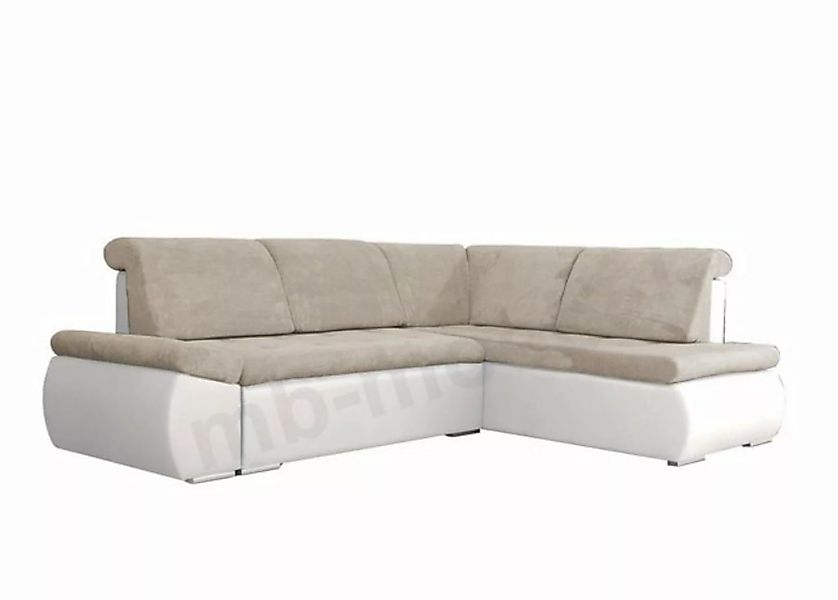 MOEBLO Ecksofa BONITA, Eckcouch mit Bettfunktion Couch L-Form Polstergarnit günstig online kaufen