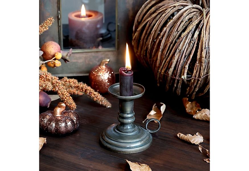 Chic Antique Kerzenhalter Kammerleuchter H9,5/D8,5 cm antique messing (1 St günstig online kaufen