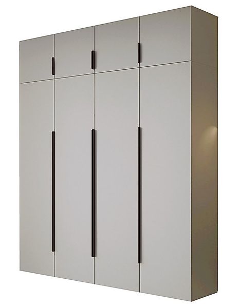 Compleo Drehtürenschrank STELLS mit vier Drehtüren, Kleiderstange, Metallgr günstig online kaufen