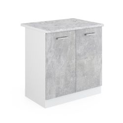 Vicco Spülenunterschrank R-Line, Beton/Weiß, 80 cm, günstig online kaufen
