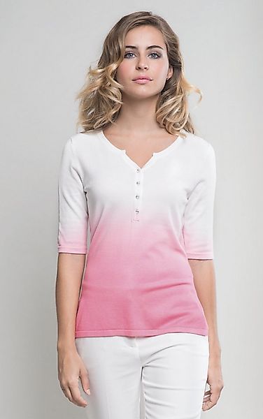 Passioni Kurzarmpullover mit Farbverlauf und Swarovski Steinen günstig online kaufen