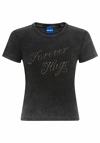 HUGO Blue T-Shirt "Dever", mit Schriftzug vorn, Rundhals günstig online kaufen
