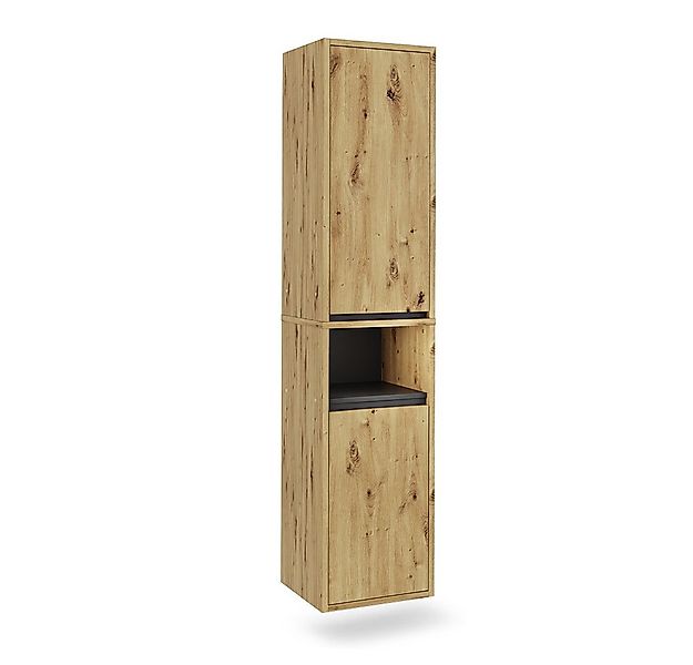 Vicco Hochschrank Viola, Artisan/Grau, 38 x 170 cm mit 2 Türen (1-St) günstig online kaufen