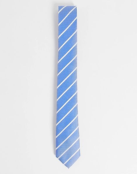 French Connection – Gestreifte Krawatte in Marineblau und Weiß günstig online kaufen