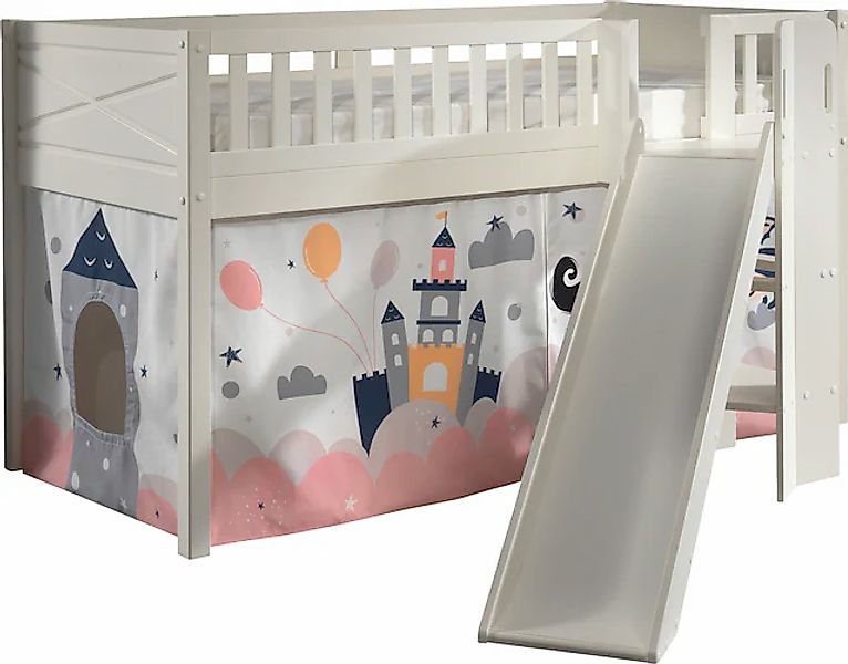 Vipack Hochbett "Scott" B/H/T ca. 207,6x114x203,7cm, Kopf-/Fußteil mit Fräs günstig online kaufen