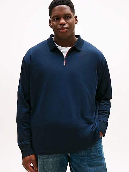 Tommy Hilfiger Big & Tall Langarm-Poloshirt "ZIP INTERLOCK POLO" Große Größ günstig online kaufen