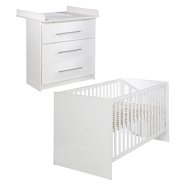 roba® Babymöbel-Set Maren, Gitterbett & Wickelkommode günstig online kaufen