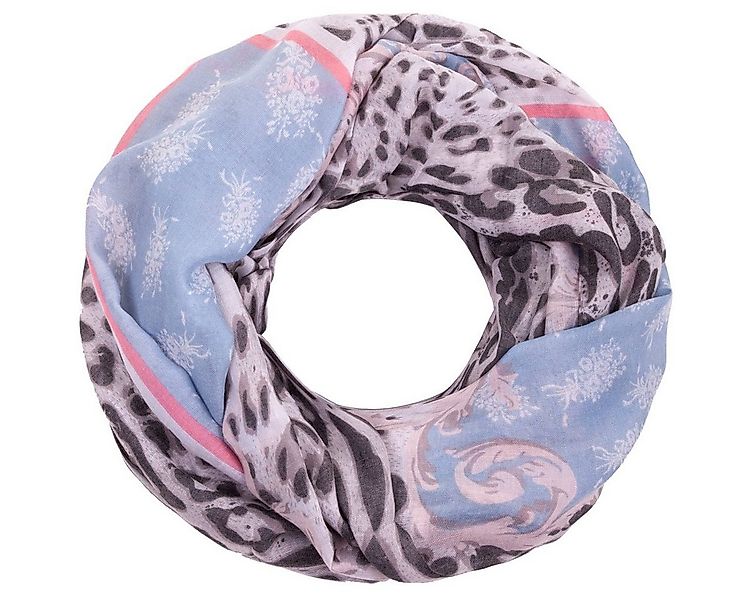 Faera Loop, Damen Schal italienisches Leopardenmuster weich leicht Loop Run günstig online kaufen