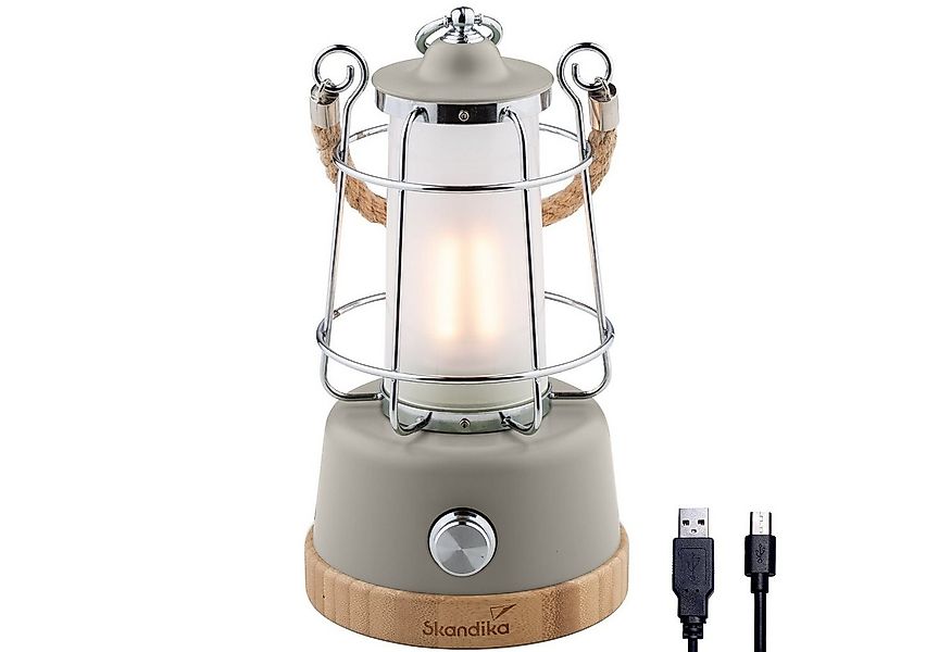 Skandika LED Gartenleuchte Campinglampe Kiruna, aus Bambus, Ringaufhängung, günstig online kaufen