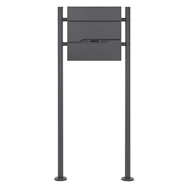 ML-Design Standbriefkasten Anthrazit mit Zeitungsfach Ständer Anthrazit 120 günstig online kaufen