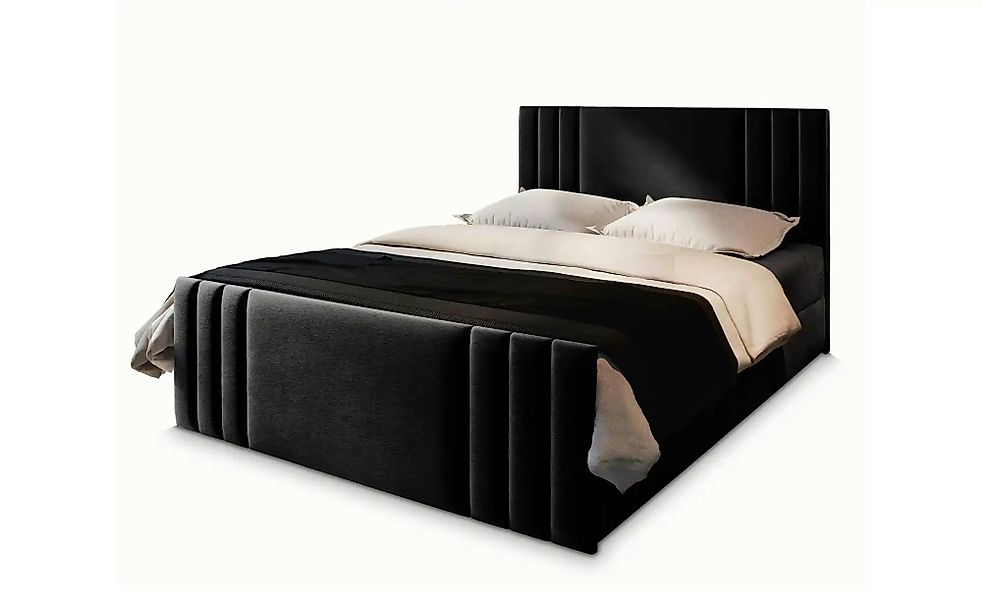 MASSENO Boxbett mit Bettkasten Kanes ¦ schwarz ¦ Maße (cm): B: 180 H: 98 Be günstig online kaufen