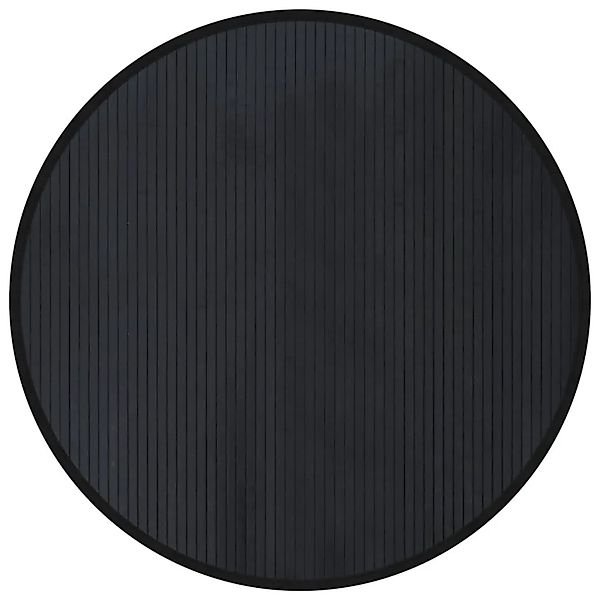vidaXL Teppich Rund Schwarz 100 cm Bambus 376984 günstig online kaufen