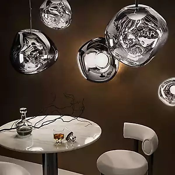 Tom Dixon Melt Pendelleuchte LED, Chrom, 28 cm günstig online kaufen