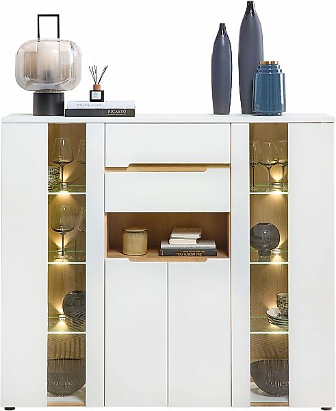 Innostyle Highboard "Memphis Highboard, 145x127x38cm (B/H/T)", (1 St.), 4 t günstig online kaufen
