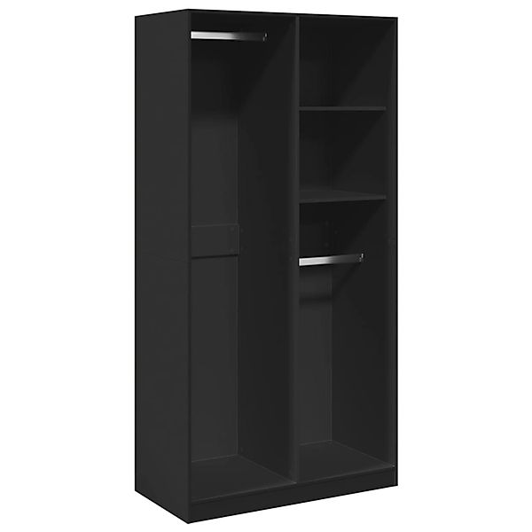 vidaXL Kleiderschrank Schwarz 100x50x200 cm Holzwerkstoff 3307766 günstig online kaufen