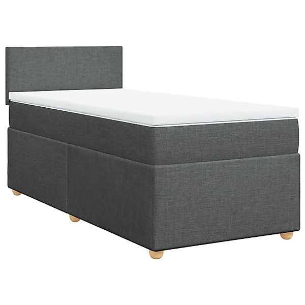 vidaXL Boxspringbett mit Matratze Dunkelgrau 80x200 cm Stoff 3288801 günstig online kaufen