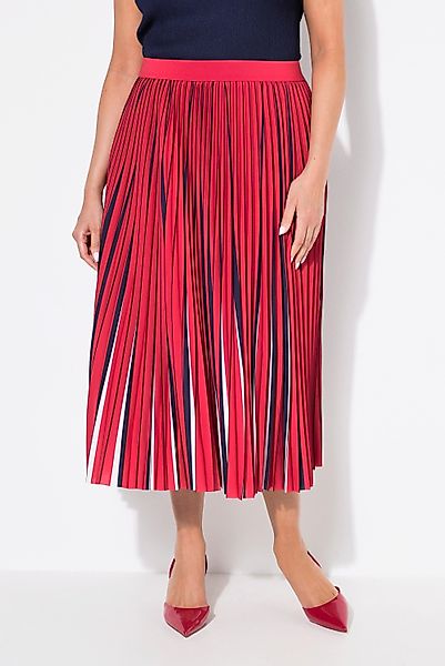 Ulla Popken Plisseerock Plisseerock bedruckt A-Linie günstig online kaufen