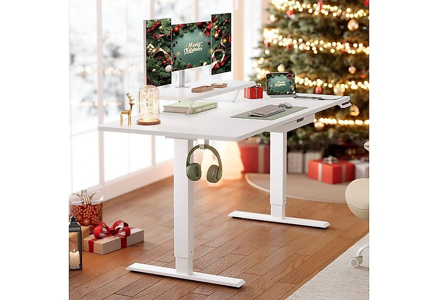 VASAGLE Schreibtisch Höhenverstellbarer, flexibel montierbarer Monitorständ günstig online kaufen