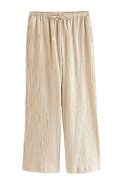 Next Palazzohose Strukturierte Hose mit weitem Bein, Kurzgröße (1-tlg) günstig online kaufen