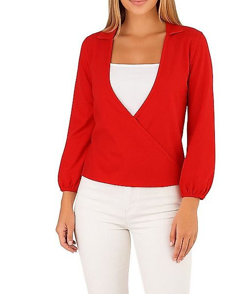 Mississhop 3/4-Arm-Shirt Bluse Tunika Longshirt mit Ballonärmeln günstig online kaufen