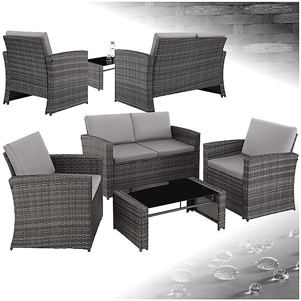 tectake Loungeset Rattan Lounge, (Set., 5-tlg), günstig online kaufen