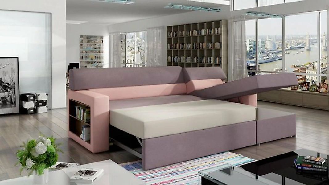 JVmoebel Ecksofa Schlafsofa Sofa Couch Polster Wohnzimmer Couch Schlaffunkt günstig online kaufen