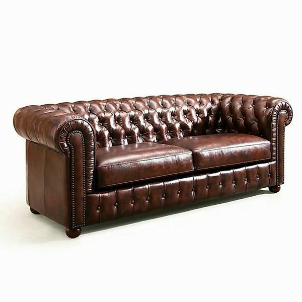 JVmoebel Chesterfield-Sofa Chesterfield Sofa 2 Sitzer Kunstleder Polster Lu günstig online kaufen