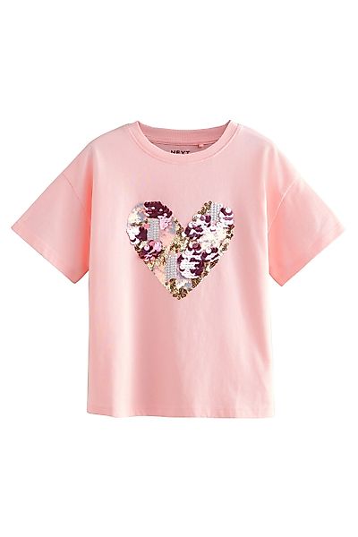 Next Paillettenshirt T-Shirt mit Herzprint und günstig online kaufen