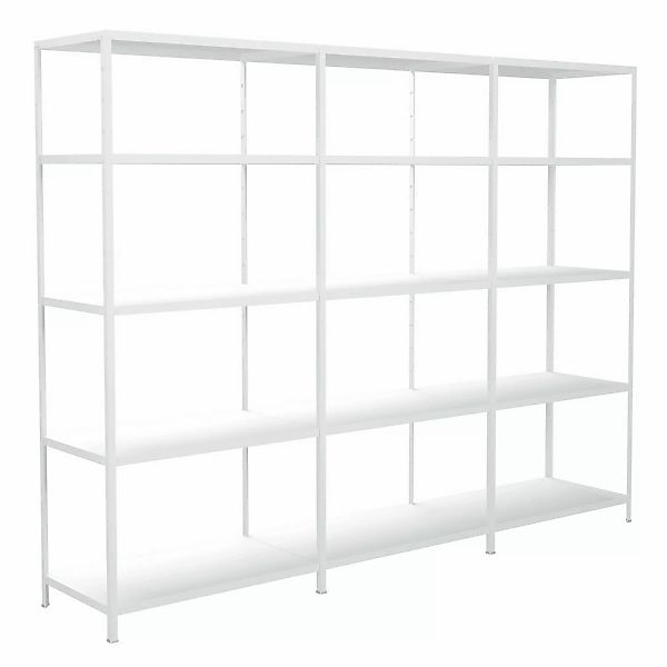 Schulte Steck-Grund- und 2 x Anbauregale 200 cm x 320 cm x 50 cm Weiß günstig online kaufen