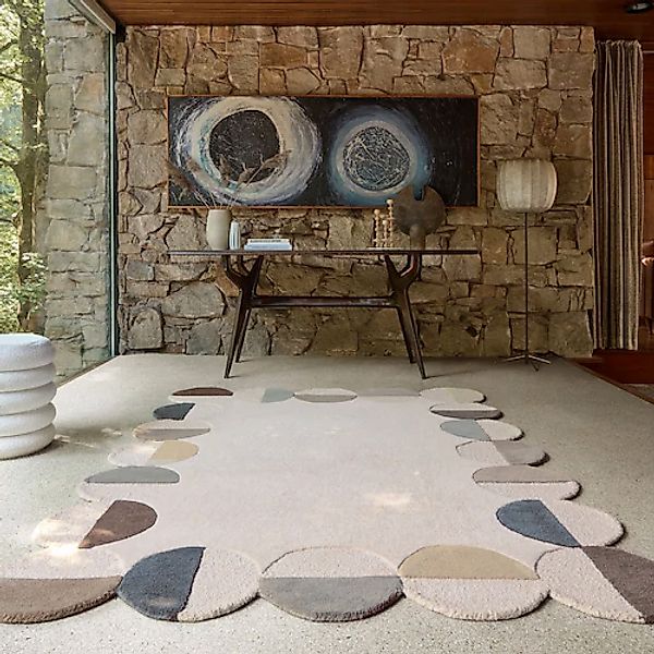 FLAIR RUGS Wollteppich »Mia Scallop«, rechteckig, 12 mm Höhe, in Jakobsmusc günstig online kaufen