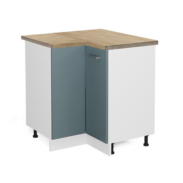 Vicco Eckunterschrank R-Line, Blau-Grau/Weiß, 75.6 cm, günstig online kaufen
