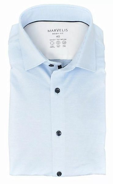 MARVELIS Businesshemd Easy To Wear Hemd - Body Fit - Langarm - Struktur - H günstig online kaufen