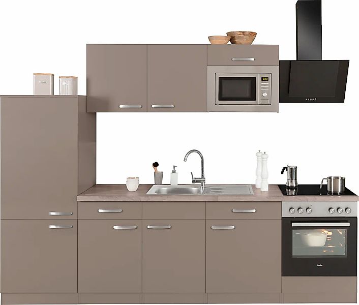 wiho Küchen Küchenzeile "Kansas", mit E-Geräten, Breite 280 cm günstig online kaufen