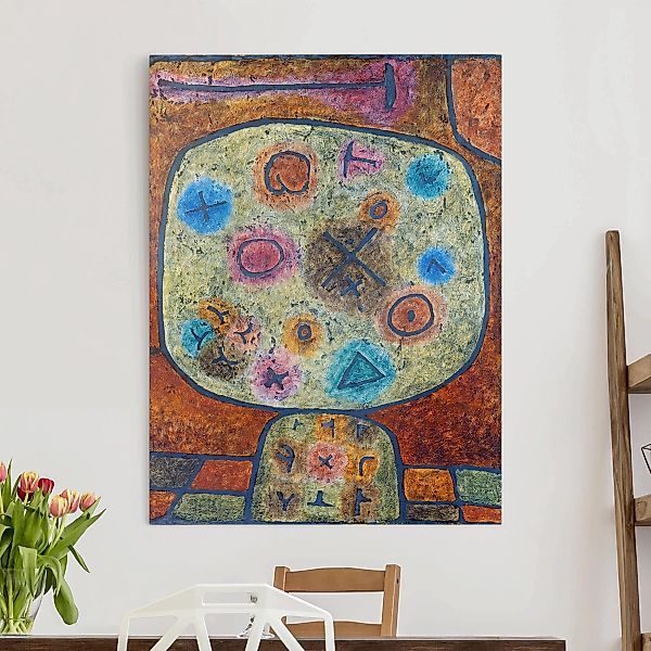 Leinwandbild Kunstdruck - Hochformat Paul Klee - Blumen in Stein günstig online kaufen